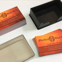 Tarjetas de presentación con diseño corporativo para mueblería